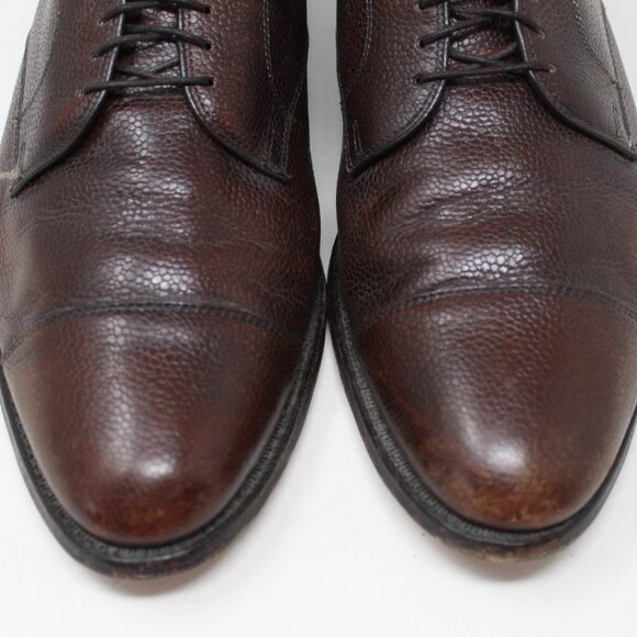 Allen Edmonds Margate Dress Shoes Mens 11 D Brown Cap Toe Oxford Derby Leather main image 6